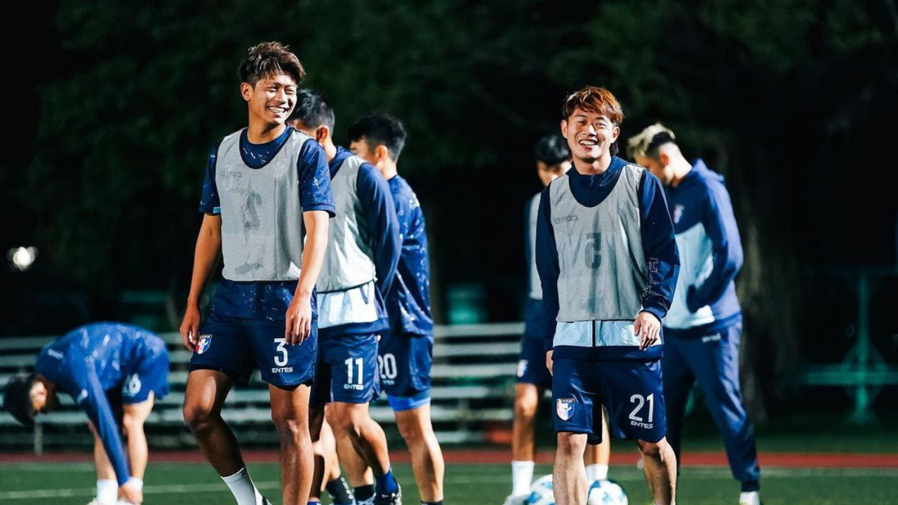Prediksi Taiwan vs Turkmenistan, Kualifikasi Piala Asia U23 Sesi latihan Timnas Chenese Taipei di malam hari. (Sc: Instagram @ctfa.football)