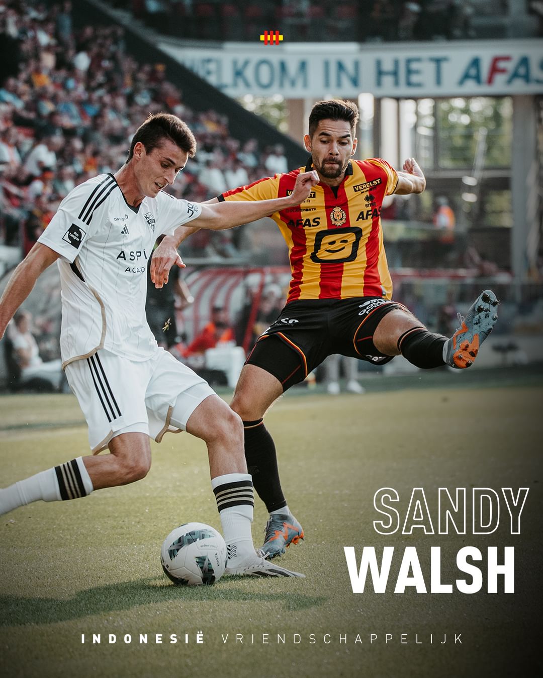 Prediksi STVV vs KV Mechelen, Liga Belgia Aksi pemain KV Mechelen, Sandy Walsh (SC: Instagram @kvmechelen)