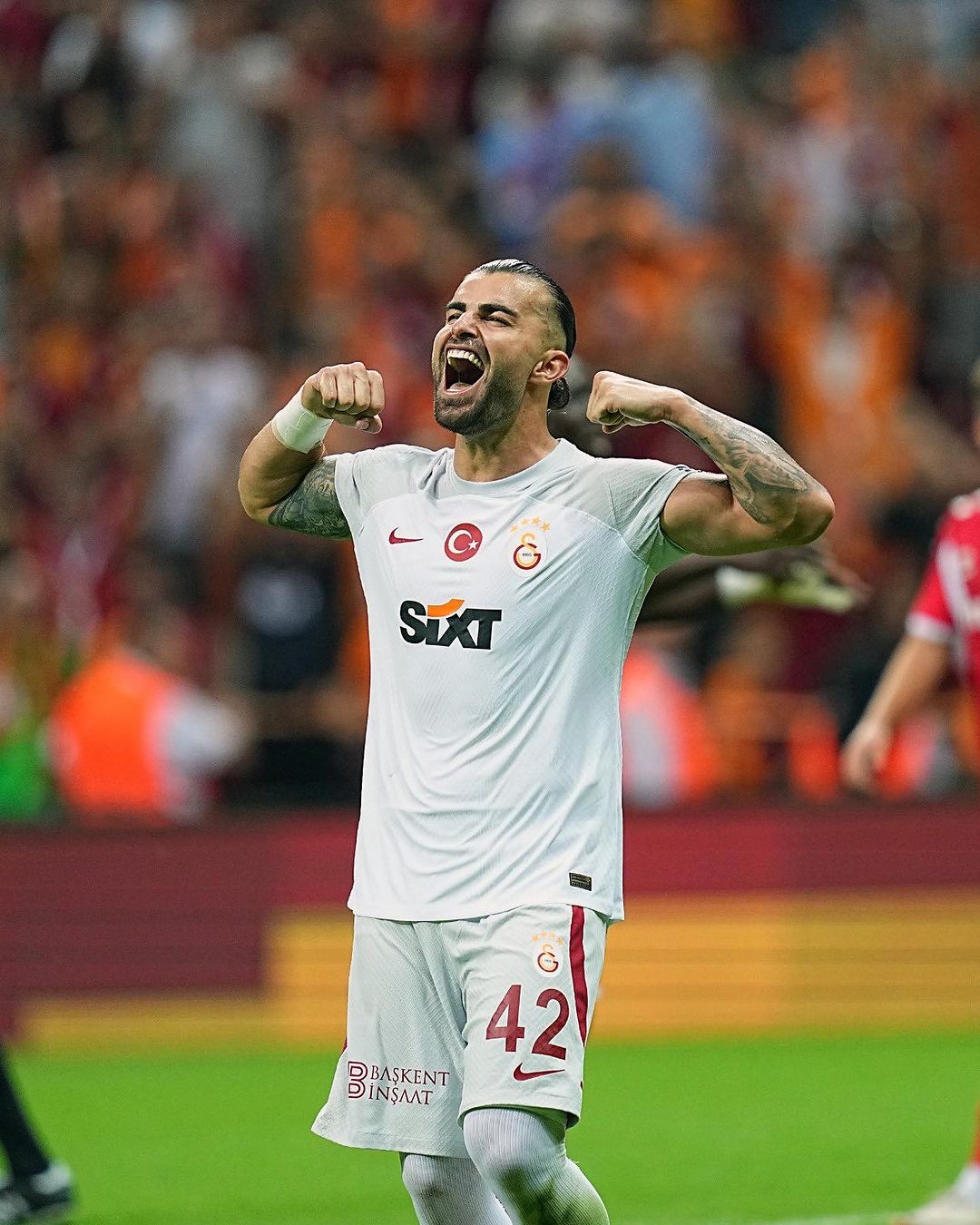 Prediksi Galatasaray vs Copenhagen, Liga Champions Eropa Salah satu pemain Galatasaray melakukan selebrasi (SC: Instagram @galatasaray)