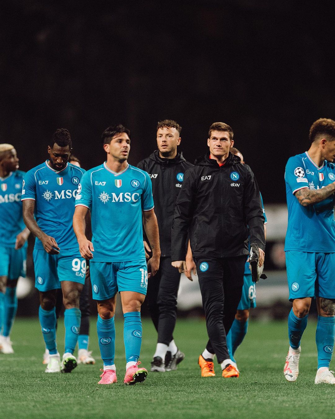 Prediksi Napoli vs Udinese, Liga Italia Serie A Potret pemain Napoli usai bertanding (SC: Instagram @officialsscnapoli)
