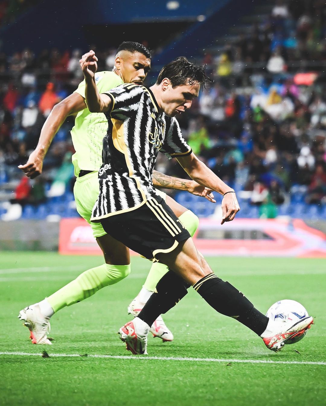 Prediksi Juventus vs Lecce, Liga Italia Serie A Potret pemain Juventus ketika bertanding (SC: Instagram @juventus)