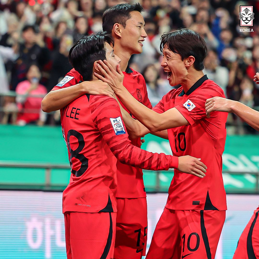 Prediksi Korea Selatan vs Vietnam, FIFA Matchday Pemain Korea Selatan selebrasi (SC: Instagram @thekfa)