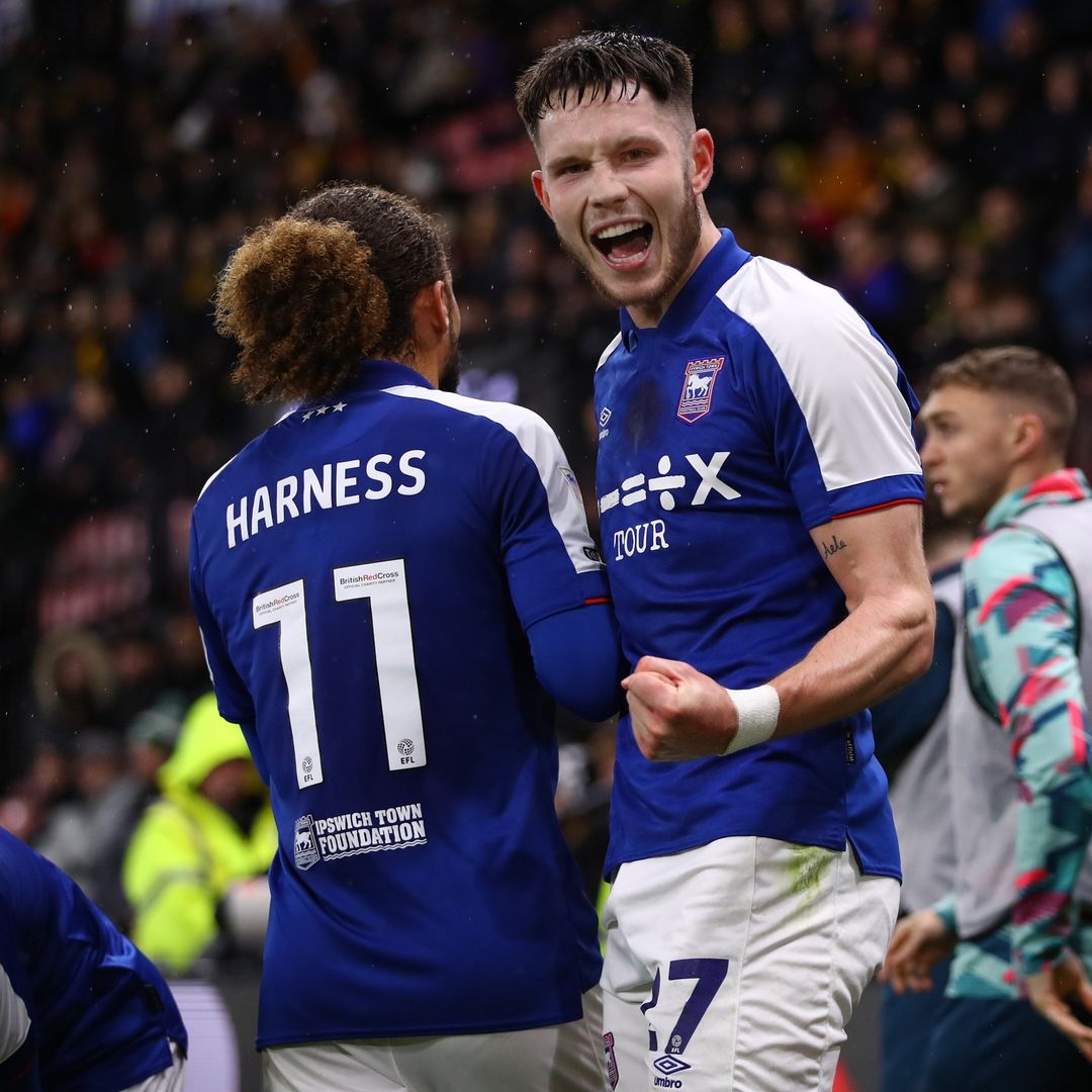 Prediksi Ipswich vs Leicester, Pekan ke-24 EFL Championship Pemain Ipswich selebrasi (SC: Instagram @ipswichtown)