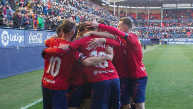 Perayaan gol dari para pemain Osasuna (Sc: Instagram @caosasuna)