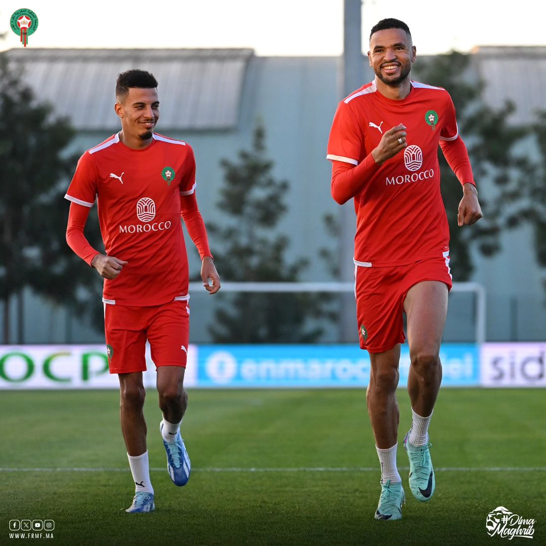 Pemain Maroko latihan (SC: Instagram @equipedumaroc)