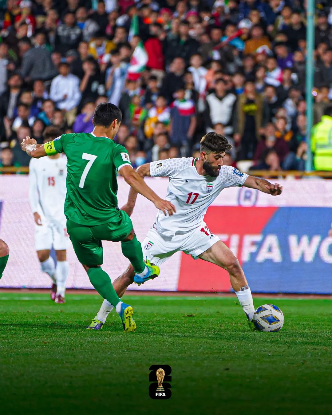 Aksi pemain Iran di lapangan (SC: Instagram @teammellifootball)