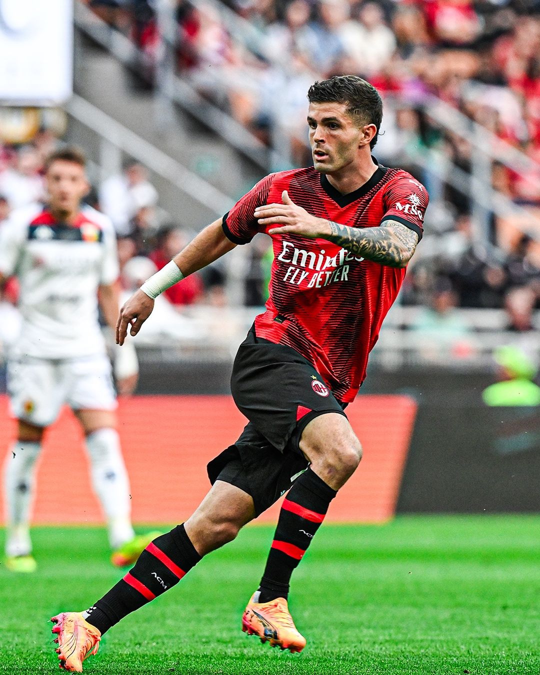 Aksi pemain AC Milan di lapangan (SC: Instagram @acmilan)