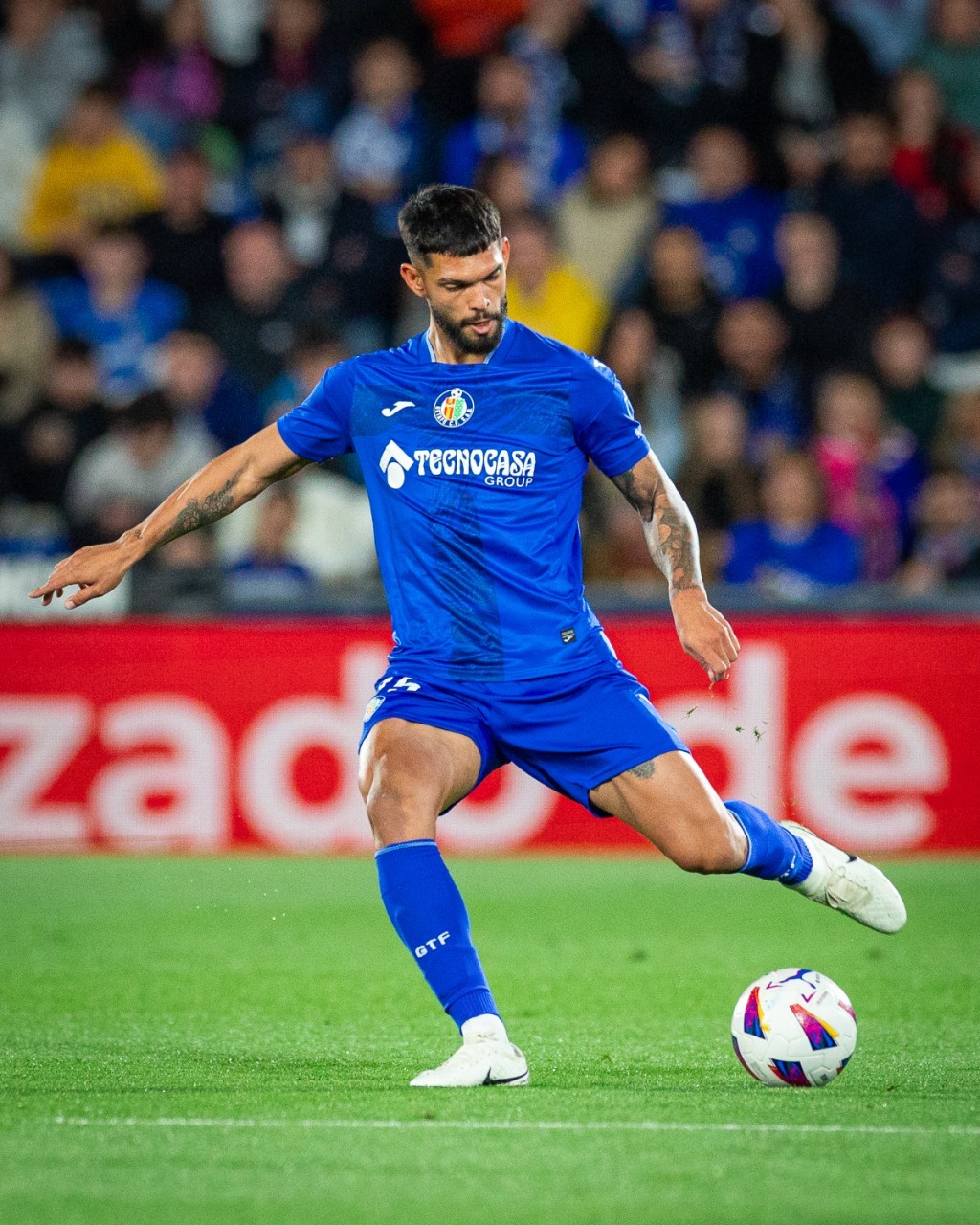 Aksi pemain Getafe di lapangan (SC: Instagram @getafecf)
