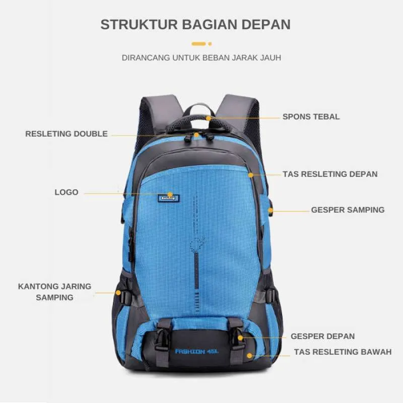 4 Rekomendasi Carrier Murah Berkualitas tapi Tidak Murahan Terbaru 2024 Tas Gunung Carrier Freeknight 45L
