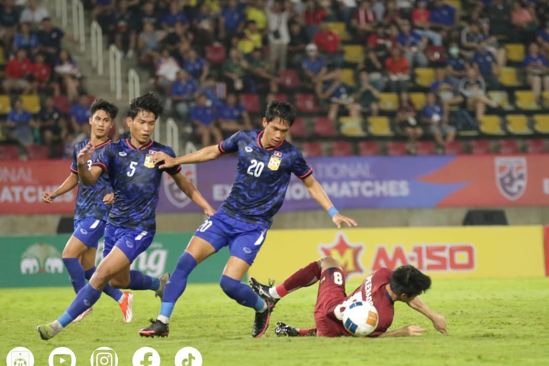 Aksi pemain Laos di lapangan (SC: Instagram @lff_official)