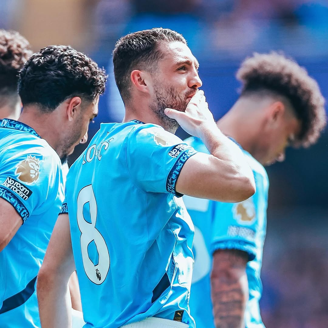 Momen para pemain Man Ciy merayakan gol (SC: Instagram @mancity)